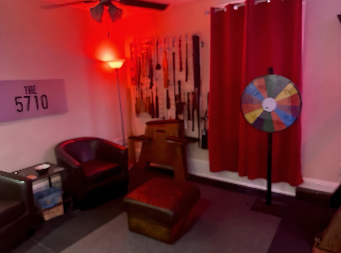 The 5710 red room with impact toy wall and spin wheel