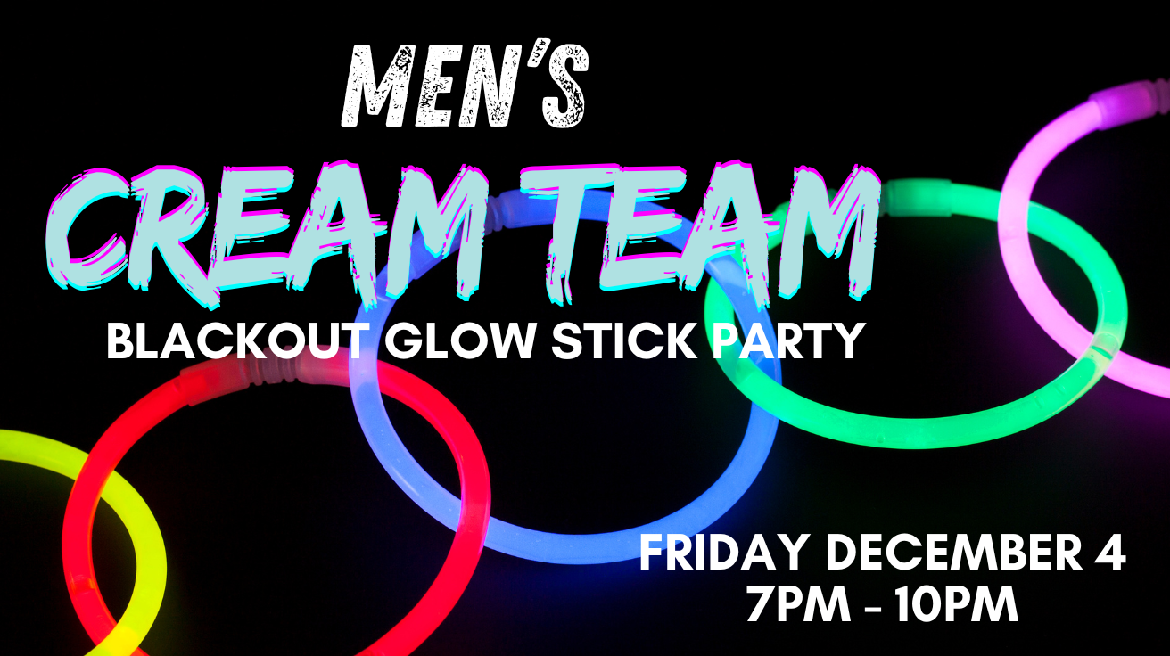 Men's Cream Team: Blackout Glow Stick Party